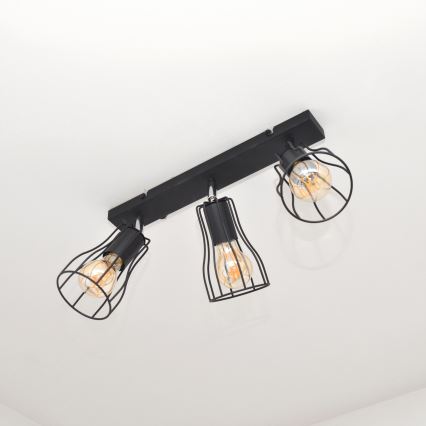 LED Reflektorska lampa TUBE II 3xE27/15W/230V crno