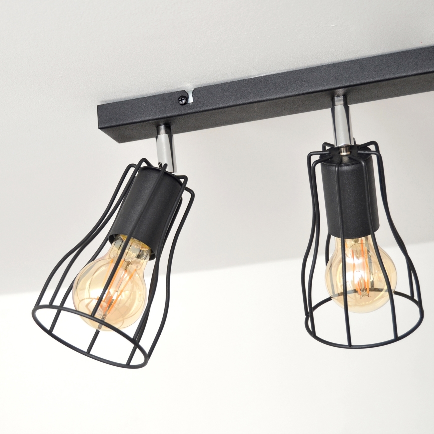 LED Reflektorska lampa TUBE II 3xE27/15W/230V crno