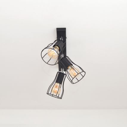 LED Reflektorska lampa TUBE II 3xE27/15W/230V crno