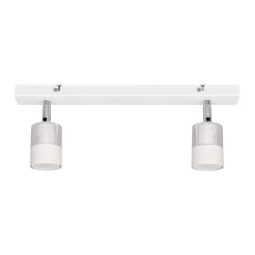 LED Reflektorska lampa TUBSSON 2xGU10/4,8W/230V bela/sjajni krom