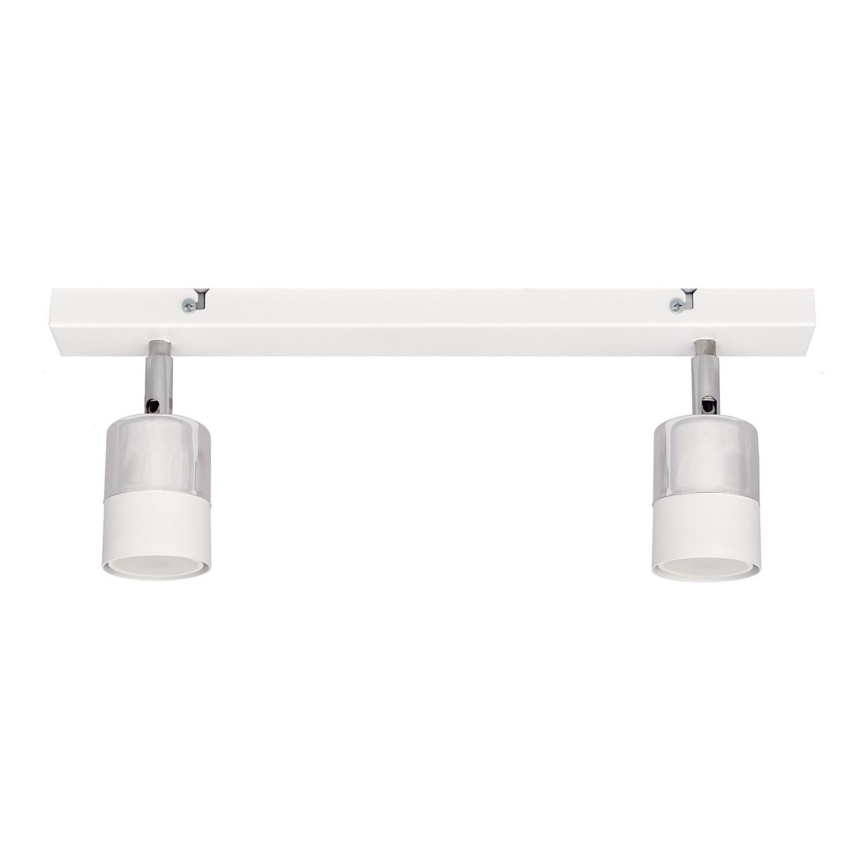 LED Reflektorska lampa TUBSSON 2xGU10/4,8W/230V bela/sjajni krom