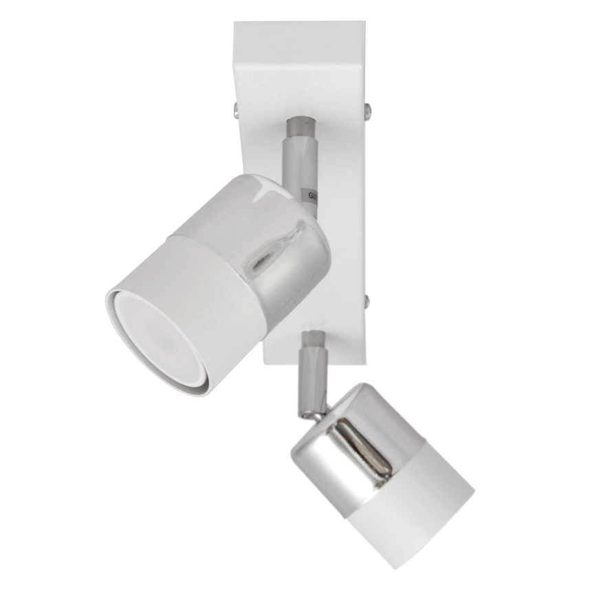 LED Reflektorska lampa TUBSSON 2xGU10/4,8W/230V bela/sjajni krom