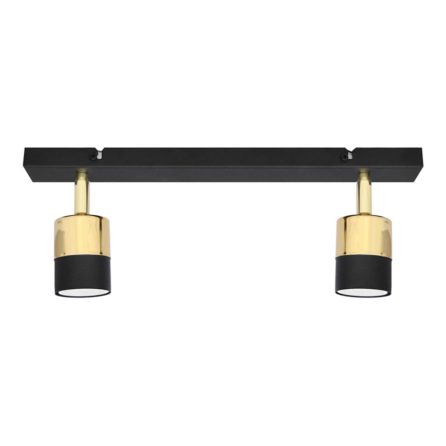LED Reflektorska lampa TUBSSON 2xGU10/4,8W/230V crno/zlatna