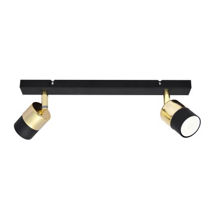 LED Reflektorska lampa TUBSSON 2xGU10/4,8W/230V crno/zlatna