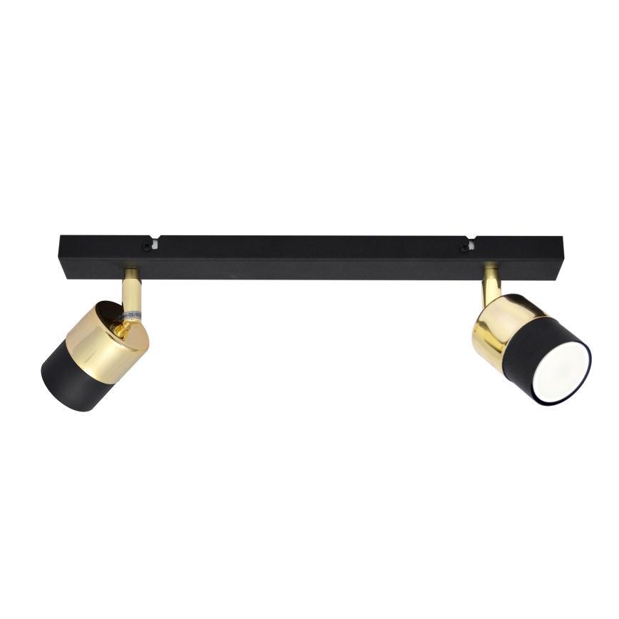 LED Reflektorska lampa TUBSSON 2xGU10/4,8W/230V crno/zlatna