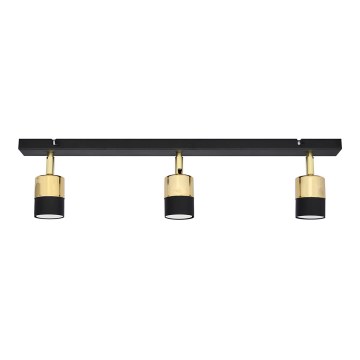 LED Reflektorska lampa TUBSSON 3xGU10/4,8W/230V crno/zlatna