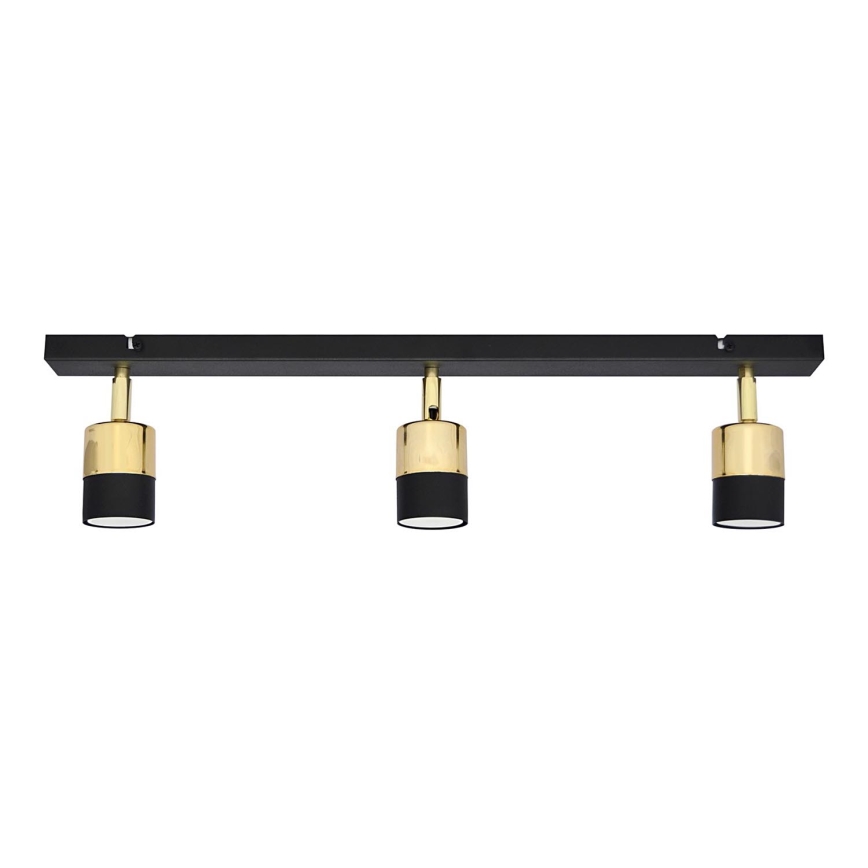 LED Reflektorska lampa TUBSSON 3xGU10/4,8W/230V crno/zlatna