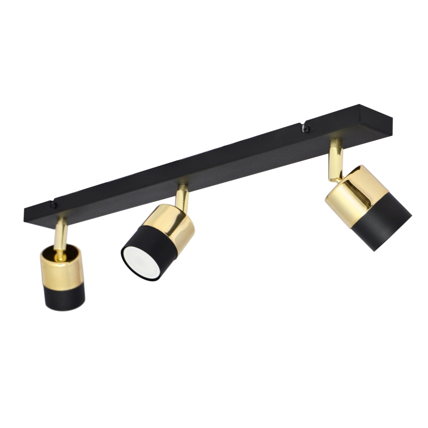LED Reflektorska lampa TUBSSON 3xGU10/4,8W/230V crno/zlatna