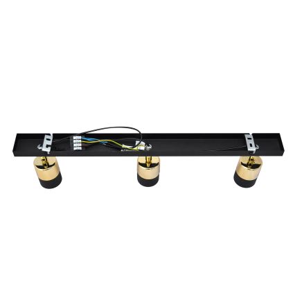 LED Reflektorska lampa TUBSSON 3xGU10/4,8W/230V crno/zlatna