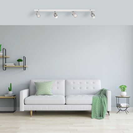 LED Reflektorska lampa TUBSSON 4xGU10/4,8W/230V bela/sjajni krom