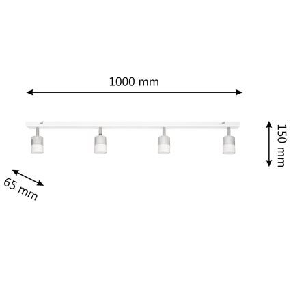 LED Reflektorska lampa TUBSSON 4xGU10/4,8W/230V bela/sjajni krom
