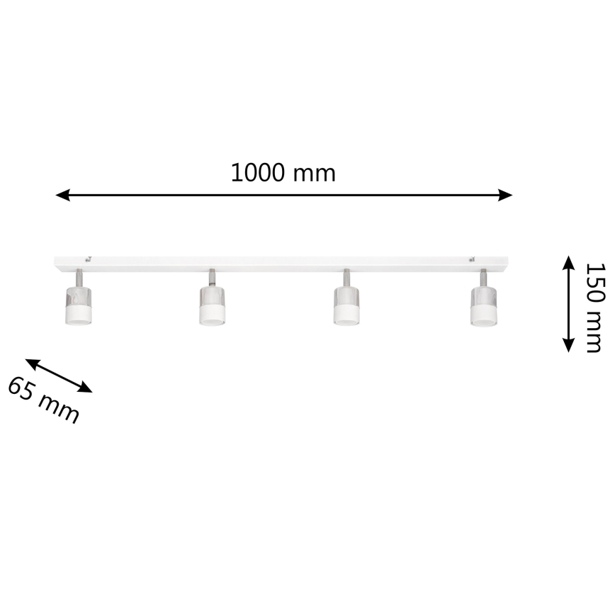 LED Reflektorska lampa TUBSSON 4xGU10/4,8W/230V bela/sjajni krom