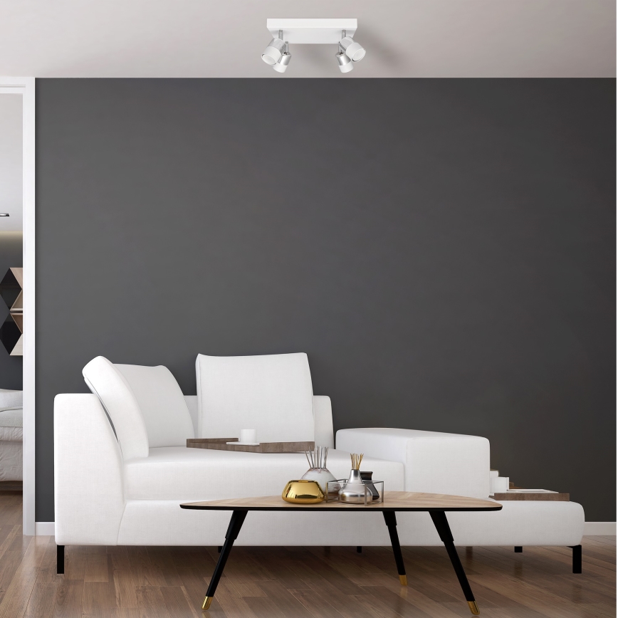 LED Reflektorska lampa TUBSSON 4xGU10/4,8W/230V bela/sjajni krom