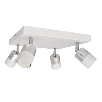 LED Reflektorska lampa TUBSSON 4xGU10/4,8W/230V bela/sjajni krom