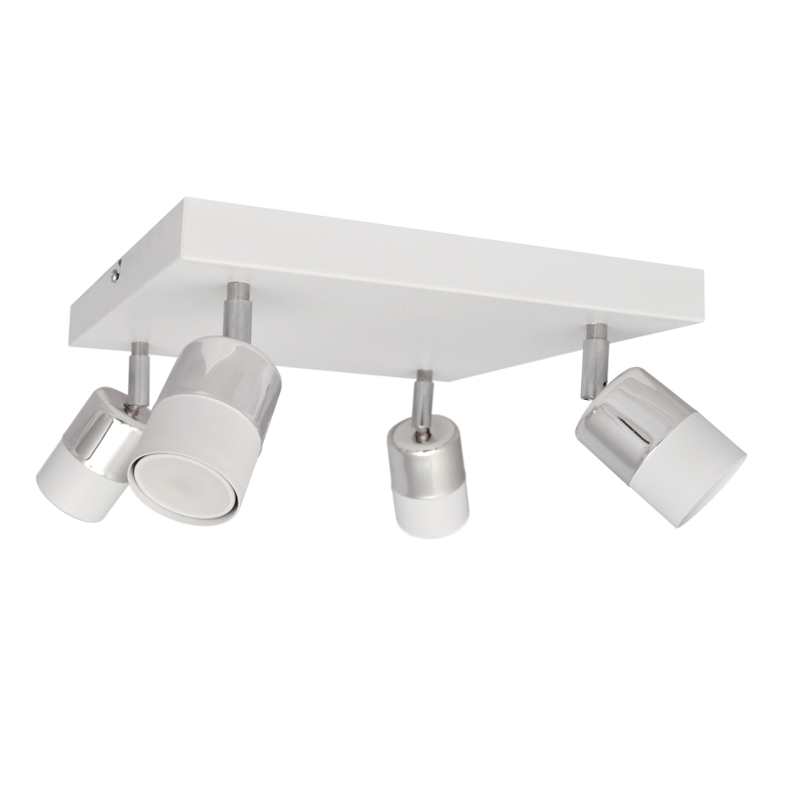 LED Reflektorska lampa TUBSSON 4xGU10/4,8W/230V bela/sjajni krom