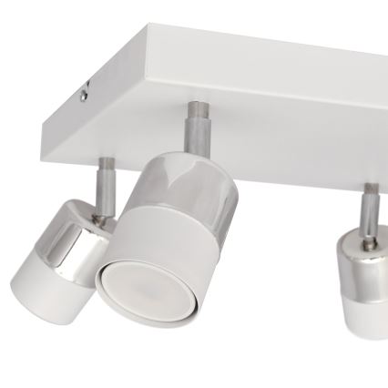 LED Reflektorska lampa TUBSSON 4xGU10/4,8W/230V bela/sjajni krom
