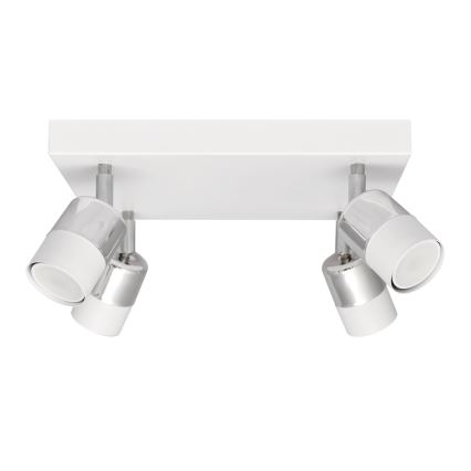 LED Reflektorska lampa TUBSSON 4xGU10/4,8W/230V bela/sjajni krom