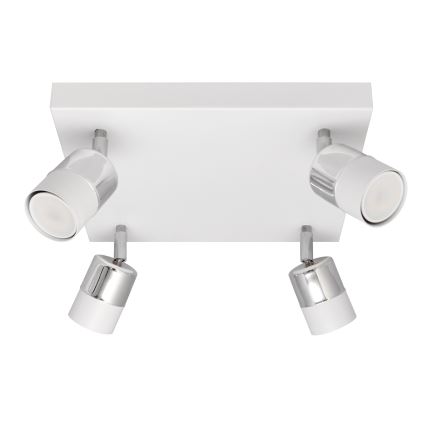 LED Reflektorska lampa TUBSSON 4xGU10/4,8W/230V bela/sjajni krom