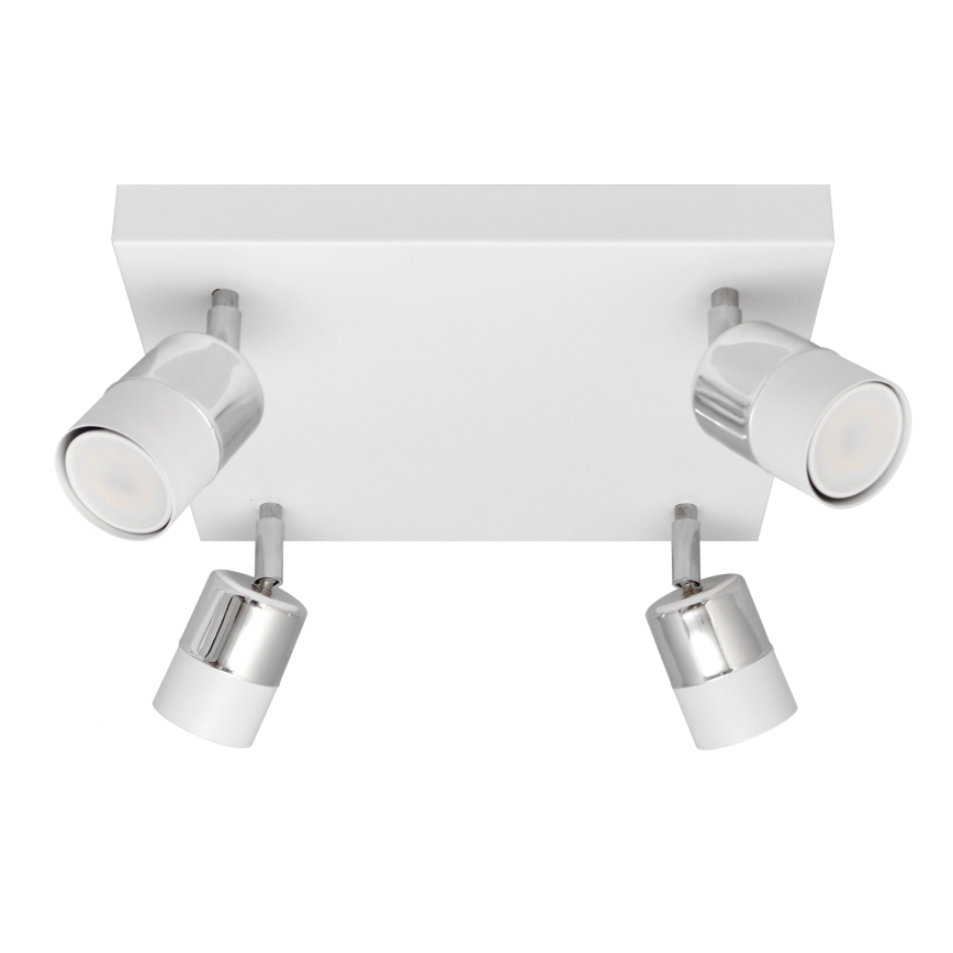 LED Reflektorska lampa TUBSSON 4xGU10/4,8W/230V bela/sjajni krom