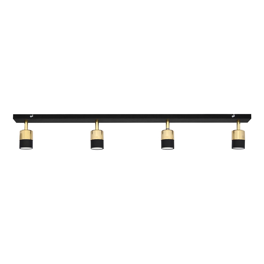 LED Reflektorska lampa TUBSSON 4xGU10/4,8W/230V crno/zlatna