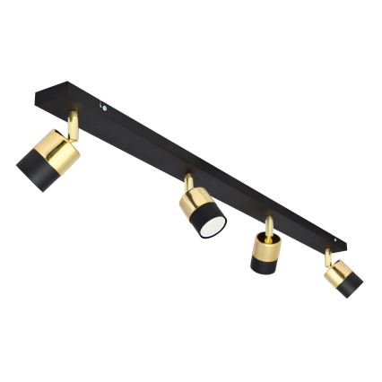 LED Reflektorska lampa TUBSSON 4xGU10/4,8W/230V crno/zlatna