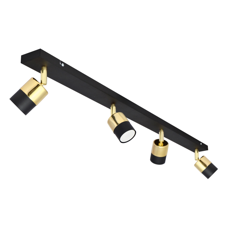 LED Reflektorska lampa TUBSSON 4xGU10/4,8W/230V crno/zlatna