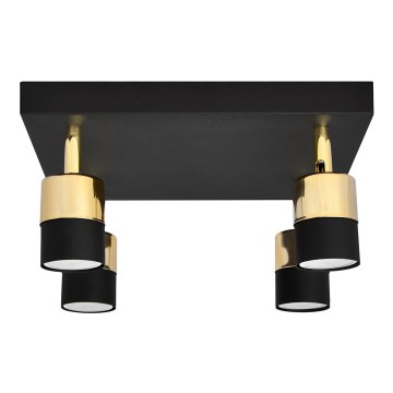 LED Reflektorska lampa TUBSSON 4xGU10/4,8W/230V crno/zlatna