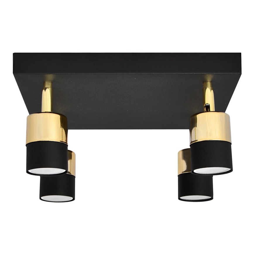 LED Reflektorska lampa TUBSSON 4xGU10/4,8W/230V crno/zlatna