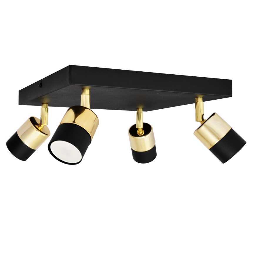 LED Reflektorska lampa TUBSSON 4xGU10/4,8W/230V crno/zlatna