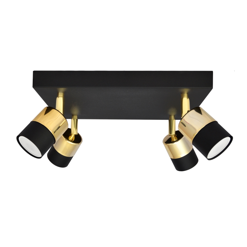 LED Reflektorska lampa TUBSSON 4xGU10/4,8W/230V crno/zlatna