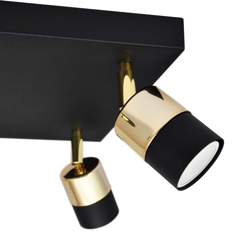 LED Reflektorska lampa TUBSSON 4xGU10/4,8W/230V crno/zlatna