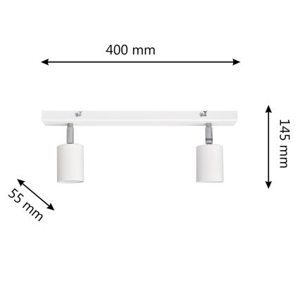 LED Reflektorska lampa TUNE 2xGU10/4,8W/230V bela