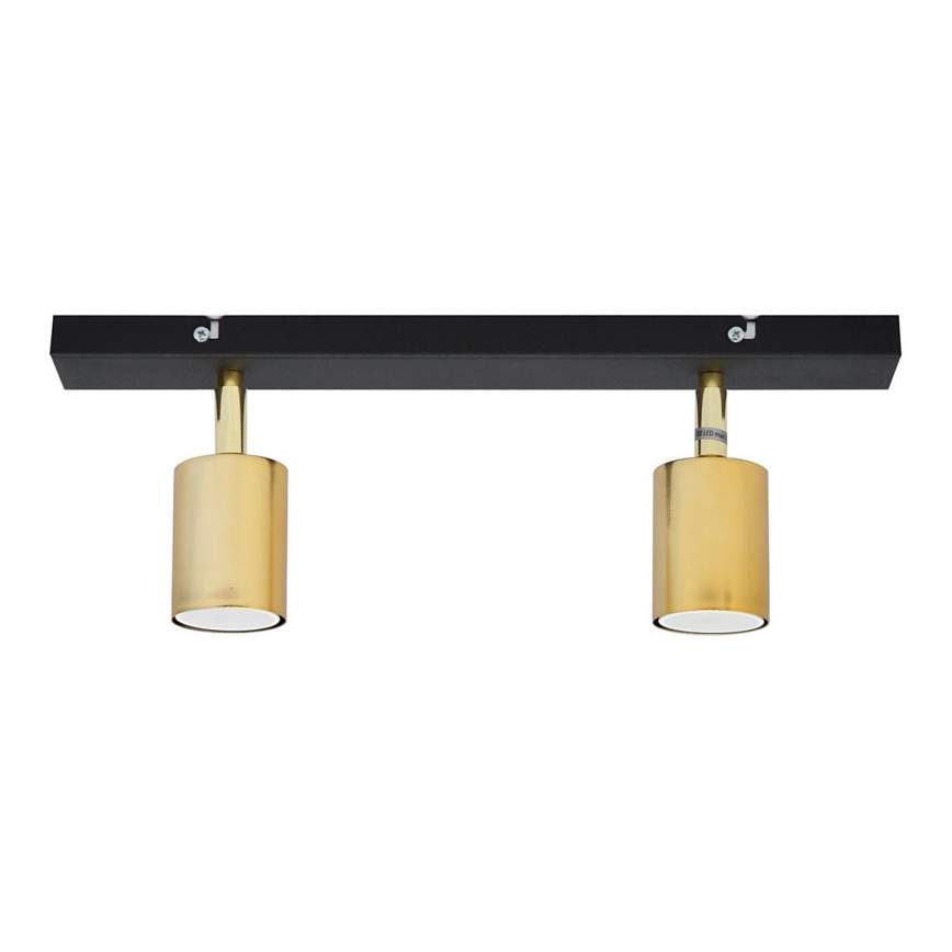 LED Reflektorska lampa TUNE 2xGU10/4,8W/230V zlatna/crno