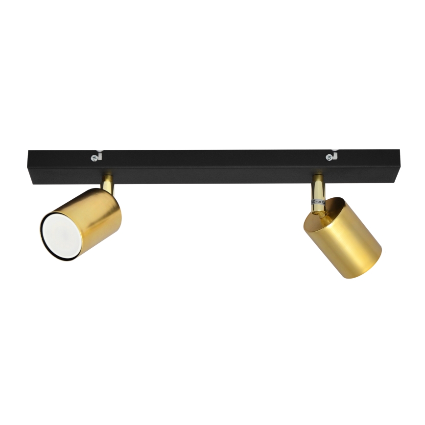 LED Reflektorska lampa TUNE 2xGU10/4,8W/230V zlatna/crno