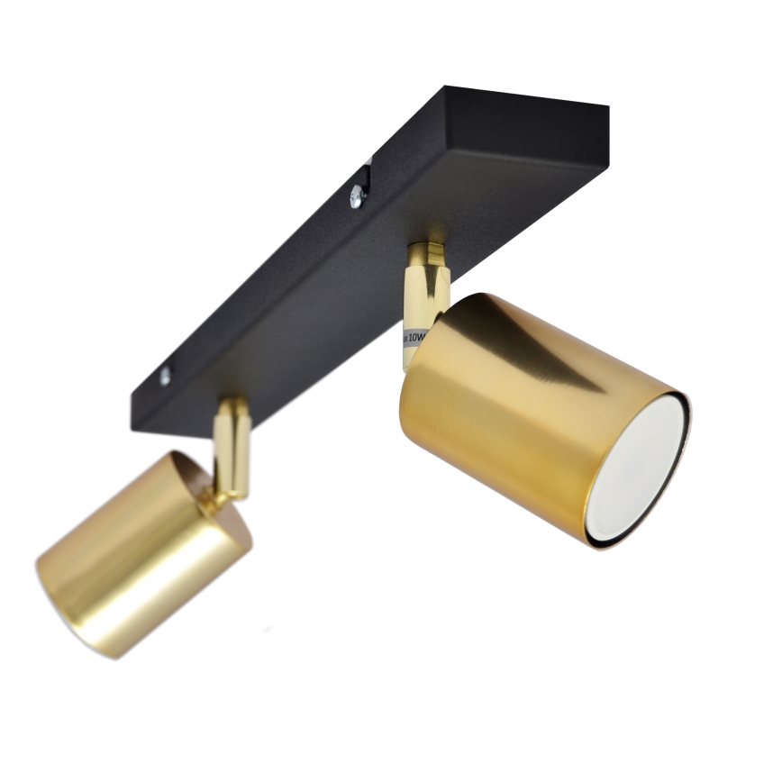 LED Reflektorska lampa TUNE 2xGU10/4,8W/230V zlatna/crno