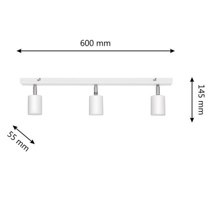 LED Reflektorska lampa TUNE 3xGU10/4,8W/230V bela