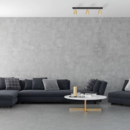 LED Reflektorska lampa TUNE 3xGU10/4,8W/230V zlatna/crno