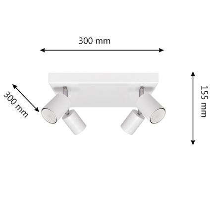 LED Reflektorska lampa TUNE 4xGU10/4,8W/230V bela