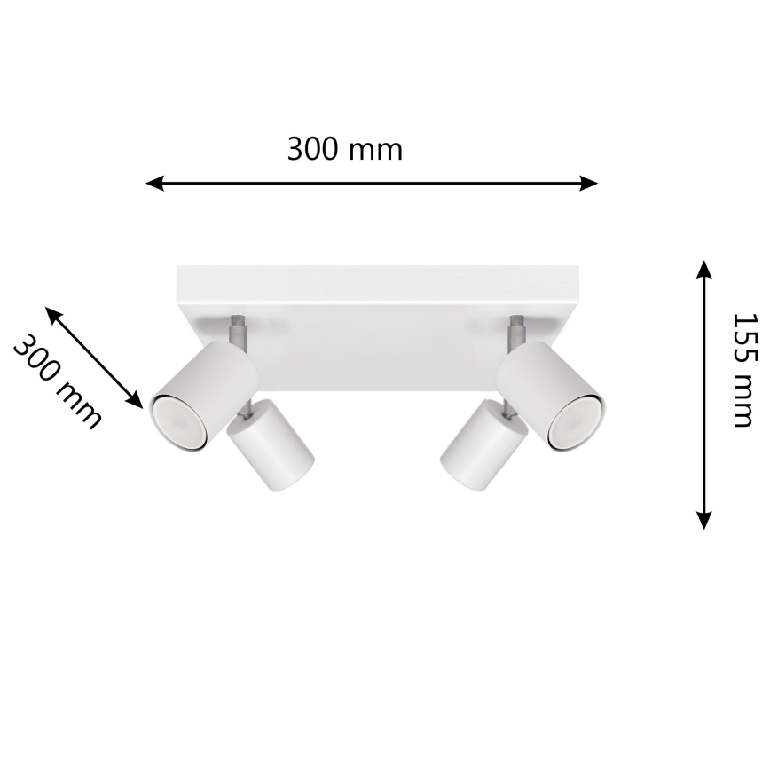 LED Reflektorska lampa TUNE 4xGU10/4,8W/230V bela