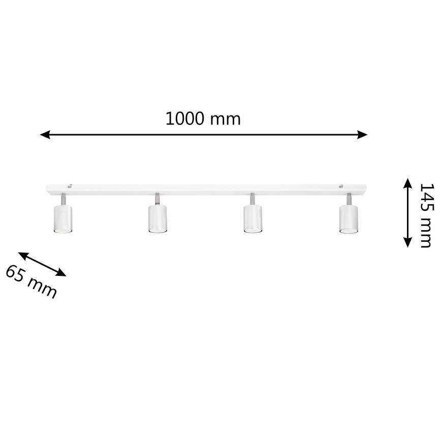 LED Reflektorska lampa TUNE 4xGU10/4,8W/230V mat krom/bela