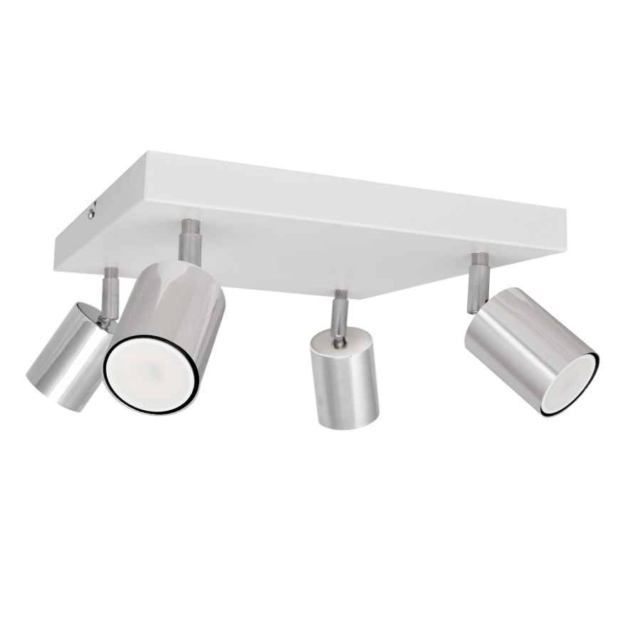 LED Reflektorska lampa TUNE 4xGU10/4,8W/230V mat krom/bela