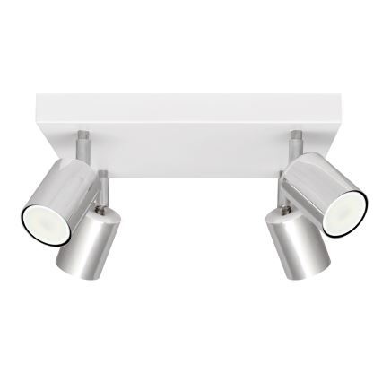 LED Reflektorska lampa TUNE 4xGU10/4,8W/230V mat krom/bela