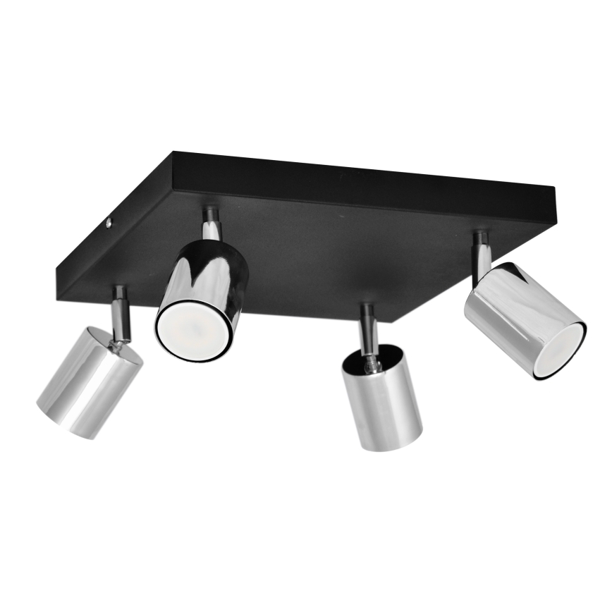 LED Reflektorska lampa TUNE 4xGU10/4,8W/230V mat krom/crno