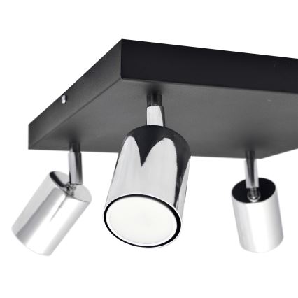 LED Reflektorska lampa TUNE 4xGU10/4,8W/230V mat krom/crno