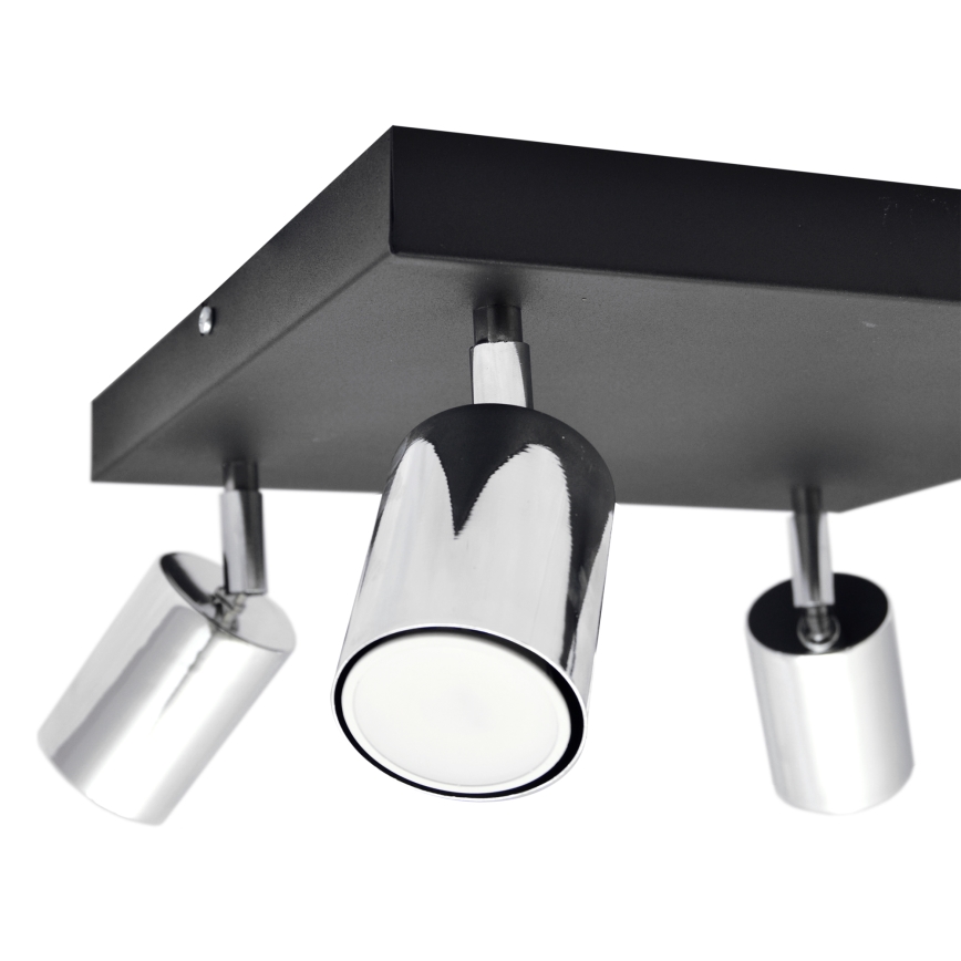 LED Reflektorska lampa TUNE 4xGU10/4,8W/230V mat krom/crno