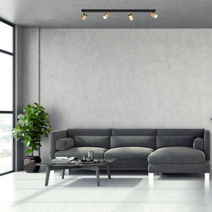 LED Reflektorska lampa TUNE 4xGU10/4,8W/230V zlatna/crno