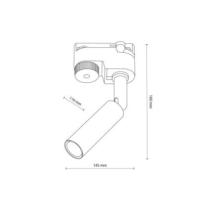 LED Reflektorska lampa za 1-fazni šinski sistem LAGOS 1xG9/3W/230V zlatna/crno