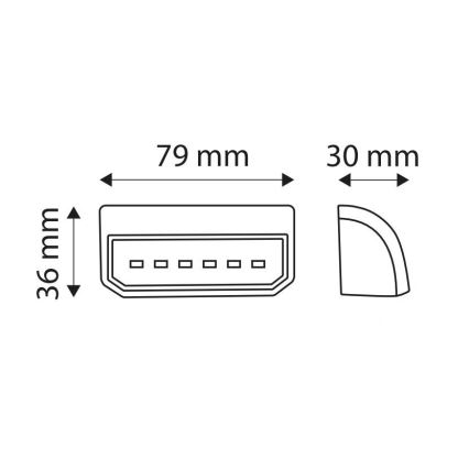 LED Reflektorska oznaka LICE LED/0,2W/12-24V IP67