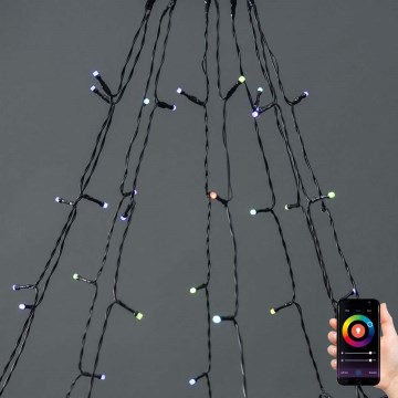 LED RGB Božićna zavesa 240xLED/11 funkcija 8m IP65 Wi-Fi Tuya