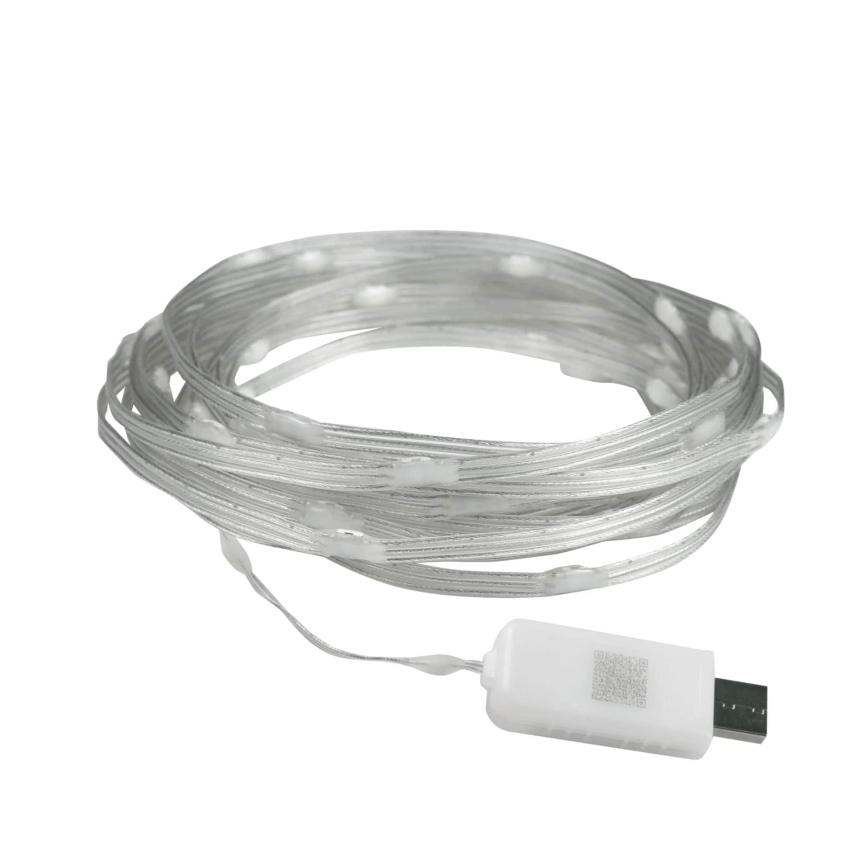 LED RGB Božićne lampice LED/10W/5V 10 m USB + Daljinski upravljač